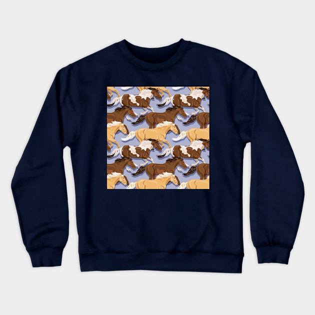 Wild Horses Crewneck Sweatshirt by SWON Design